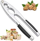 GazyyShopZhuo Nussknacker,Multifunktionaler Nutcracker,hochwertiger Nuss-Knacker, robuster Zinkdruckguss mit sehr guter Kraftübertragungfür für Geeignet Nüsse oder Schalentiere (Farbe: Silber)