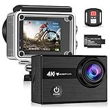 Icefox Action Cam 4K Unterwasserkamera Wasserdicht 40M Ultra HD 20MP Kamera 170 ° Ultra-Weitwinkel WiFi Camcorder EIS Stabilisierung mit Dual 1350 mAh Akk