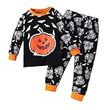 BIBOKAOKE Babykleidung Set Baby Mädchen Kleidung Outfit mit Kürbis-Print T-Shirt Top + Hose Neugeborene Kleinkinder Weiche Babyset Kleinkind Baby Jungen Mädchen Kleidung S