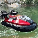 Nsddm Amphibiöse Hovercraft 2.4G Wireless elektrische Fernbedienung Boot High Speed ​​Racing Rudern All-Gelände Rc Hovercraft-Stunt-Electric Amphibious Rc Schnellboot Modell Spielzeug for Erw