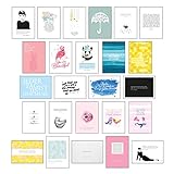 Postkarten Sprüche - Postkarten Set mit 25 hochwertigen versch. liebevollen Motiven und wunderschönen Sprüchen und Z