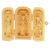 freneci Handwerk Buddhismus Statue Buchsbaum The Lucky Stars 3 Gott Buddha Statue Box