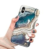 CXvwons Hülle für iPhone XS, Ultra dünn Weich TPU Silikon Handyhülle Mode Chic 3D Muster Schutzhülle Case für iPhone XS X Slim Kratzfeste Stoßfest Schutz Tasche Schale für iPhone XS X Bumper C