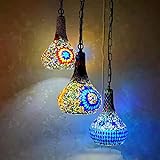 QNMM Türkische Marokkanische Hängende Deckenmosaik-Lampen-Licht-Anhänger-Kronleuchter Multicolor Dekorative Bunte Glaskugel-Befestigungen Für Restaurant-Kunstclub-E