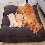 Extra Large Jumbo Cave Hundebett Plüsch Wicker Donut Kissen XL Medium Crate Pad Flauschige Matratze Kuscheliger Beruhigender Schlafkorb Orthopädisch XXL Anti Angst Flauschig