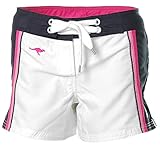 KangaROOS Damen Boardshorts Badeshorts Bade Shorts Weiß-Marine 36