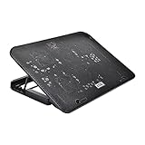 Ouitble Leistungsstarke Lüfter Laptop-Kühlerständer，6 Leistungsstarke Lüfter Laptop-Kühlerständer Leise Gaming Cooling Pad Matte Tilt für 14' 15,6' Notebook