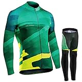 LDX Radtrikot-Set Damen, Herren Winter-Radfahren-Wear-mit 3D-gepolsterter Hose,geeignet for Radfahren,Radfahren und Outdoor-Sportarten (Color : C, Size : XXL)