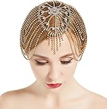 BABEYOND 1920s Stirnband Damen Haar Kette Gatsby Kostüm Accessoires 20er Jahre Flapper Blinkendes Haarband G