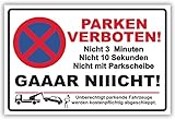 SCHILDER HIMMEL anpassbares Parken verboten Gaar Nicht Schild 21x15cm Kunststoff mit Klebestreifen, Nr 6446 eigener Text/Bild verschiedene Größen/M