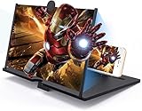 Unistore 35,6 cm (14 Zoll) Handy-Bildschirmlupe 3D Video Vergrößerer Anti-Strahlung Augenschutz Faltbar HD Handy Bildschirm Expander Kino Theater Ständer Halter Universal Kompatibel Schw