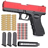 KFGJ M1911 Shell Ejection Soft Bullet Toy Gun, Rubber Bullet Pistol 1:1 Real Dimensions, Ejecting Magazine, Bullets Silencer, The Best Gift for Children, Fun Outdoor Game R