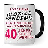 40. Geburtstag Frauen Tasse, Geschenk 40 Geburtstag Frau, Becher 40 Jahre alt werden Spruch Kaffeebecher Geschenkidee, Kaffeetasse 1981 Jahrgang Geburtstagsgeschenk Witz 2021