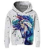 AIDEAONE Teen Jungen Mädchen Neuheit Animal Galaxy Hoodies Octopus Drucken Sweatshirts Pullover Langarm Hoodies Sweatshirts 8-11 J