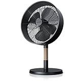 Brandson - Design Standventilator Tischventilator - Ventilator mit 3 Geschwindigkeitsstufen - mobiler Lüfter - Zuschaltbare 80 Grad Oszillation - Neigungswinkel ca. 25 G