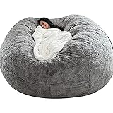 Sitzsackbezug Für Kinder Und Erwachsene Weicher Bequem Flauschig Bean Bag Covers Füllbarer Sitzsack Schlafsofa Faltbarer Lazy Bag Bezug Für Zuhause, Wohnzimmer (Ohne Füllstoff)