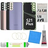 Galaxy S21 + Rückglasabdeckung für Samsung Galaxy S21 Plus 5G SM-G996 (Phantomviolett)