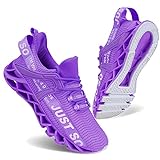 Damen Laufschuhe Walking Athletic für Frauen Casual Slip Fashion Sports Outdoor-Schuhe,42 EU,Purp