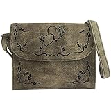 Domelo klein Trachtentasche Leder Umhängetasche Damen Oktoberfest Tasche Dirndltasche Handtasche Crossbody Bag Schultertasche Ledertasche Wiesn Accessories Frauen Taschen Geschenke Herz 91305
