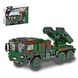 Onenineten Militär Raketenwerfer Bausteine, Originalgetreue Nachbildung mit vielen Details, 986 Teile Baustein Raketenwerfer Modell Kompatibel mit Lego Technik