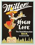 Metallschild Retro Bar Poster Miller High Life Beauty Club Restaurant Familie Menschen Höhle Geschenk Wanddekoration Geschenk 20,3 x 30,5