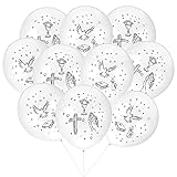 Kommunion Ballons, 40 Kommunion Luftballon, Taufe Luftballons, Luftballons Taufkerze Kreuz, Deko Kommunion weiß Luftballon, für bei christliche Feste wie Kommunion, T