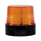 LED Rundumkennleuchte Kabellos Rundumleuchte für Auto Anhänger Wohnwagen SUV - Gelb - Magnetfuß - 12V/24 V