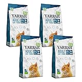 Yarrah - Trockenfutter mit Huhn & Fisch für Katzen Bio - 2,4 kg - 4er Pack