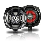 EMPHASER EM-BMW3SUB – 20 cm Auto Subwoofer kompatibel mit BMW Fahrzeugen, Plug & Play Untersitzbass/Underseat Subwoofer, 300 W, 1