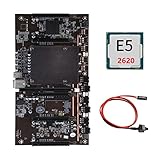 YIYIO H61 BTCX79 Miner Motherboard mit E5 2620 CPU+Switch Kabel LGA 2011 DDR3 UnterstüTzung 3060 3070 3080 GPU für BTC Mining