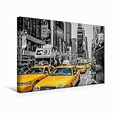 Premium Textil-Leinwand 45 x 30 cm Quer-Format New York Taxis, Leinwanddruck von Stefan G