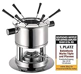 Schulte-Ufer 69072-16 Fondue Mambo 16 cm mit 6 Einlegegabeln, Edelstahltopf Induk