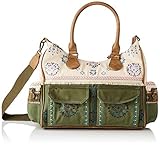 Desigual Womens Fabric Shoulder Bag, Green, U