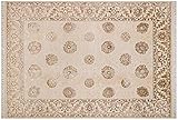 Royal Palace HAS-325 Teppich, handgefertigt, 170 x 240 cm, elfenbeinfarben / elfenbeinfarb