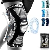 NEENCA Kniestütze, Komprimierte Kniebandage mit Patella Gel Pads & Feder Seitenstabilisatoren, Medizinischer Knieschützer für Laufen, Meniskusriss, Arthritis, Gelenkschmerzlinderung, ACL, Erholung