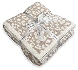 GY Luxus-Fleece-Überwurf, superweich, leicht, waschbar, Decke für Stuhl, Sofa, Couch, Bett, Camping, Reisen, Stein/C