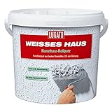 Lugato Weisses Haus Kunstharz Rollputz - Körnung 0,5 mm 8 kg