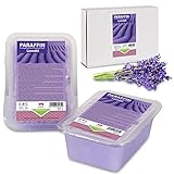 Kosmetex Wellness-Paraffinbad Lavender Lavendel – Paraffin-Entspannungsbad für Hände und Füße – Paraffinwachs – Paraffin-Block für Wachserwärmer (2x 500ml)