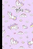 Notes: Pink Unicorn Galaxy Novelty Lined Notebook | Journal To Write In for Girls W