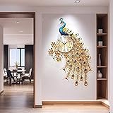 Wanduhren Für Wohnzimmer 60X93Cm Günstige Pfau Wanduhr Wohnzimmer Kreative Stumm Wanduhr Home Clock