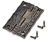 10PCS antike Bronze Scharniere Kabinett Tür-Fach-Dekoration Vintage-Scharnier for Schmuck aus Holz Box Möbelbeschläg