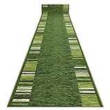 Modernen Preiswert Antirutsch Läufer Adagio Anti Rutsch Teppich rutschfest Brücke Meterware Rahmen für Küche Wohnzimmer, dauerhaft, grün 67x700