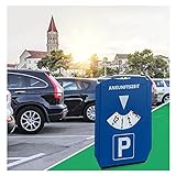 EVEBS Auto Parkscheibe,Autozubehör Parkscheibe aus ABS-Materials,Parkscheibe für Autos und Motorräder Parkuhr,Timer, Parkuhr Kurzparkzone in 15,4X12,4X0,8CM (A)