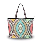 Handtaschen Große Geldbörse Einkaufen Leichte Gurt für Frauen Mädchen Damen Student Einkaufstasche Blume Nahtlose Muster Floral Fliese Umhäng