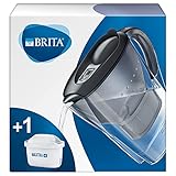 BRITA Wasserfilter Marella graphitgrau inkl. 1 MAXTRA+ Filterkartusche – BRITA Filter zur Reduzierung von Kalk, Chlor & geschmacksstörenden Stoffen im W