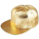 Shanxing Snapback Cap Hip Hop Mütze Baseball Kappe für Herren und Damen, 011-Gold, Einheitsgröß