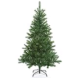 Casaria Weihnachtsbaum 140 cm Edeltanne Ständer künstlicher Tannenbaum Christbaum Tanne Weihnachten Mix PE PVC Grü