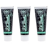 Dr. Bauer´s Black Mint Whitening schwarze Zahnpasta 75ml mit Aktivkohle - mit Kokosöl - Fluoridfrei - mit Papain - mit Hydroxyapatit - 3er Vorteilspack (3x 75ml)