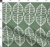 Blatt, Grün, Weiß, Natur, Leinen, Holli Zollinger, In Großem Maßstab Wiederholt Stoffe - Individuell Bedruckt von Spoonflower - Design von Holli Zollinger Gedruckt auf Sport Ly