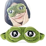 Augenmaske Schlaf Flusen Karikatur Frosch Augen Maske Schlafen Lustige Neuheit Augen Abdeckung Eyeshade Schlaf Reise Maske Damen Herren und Kinder Bequem Schlafmaske 20 * 10cm (#1, 1)